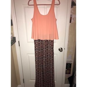 Peach pattern jumpsuit